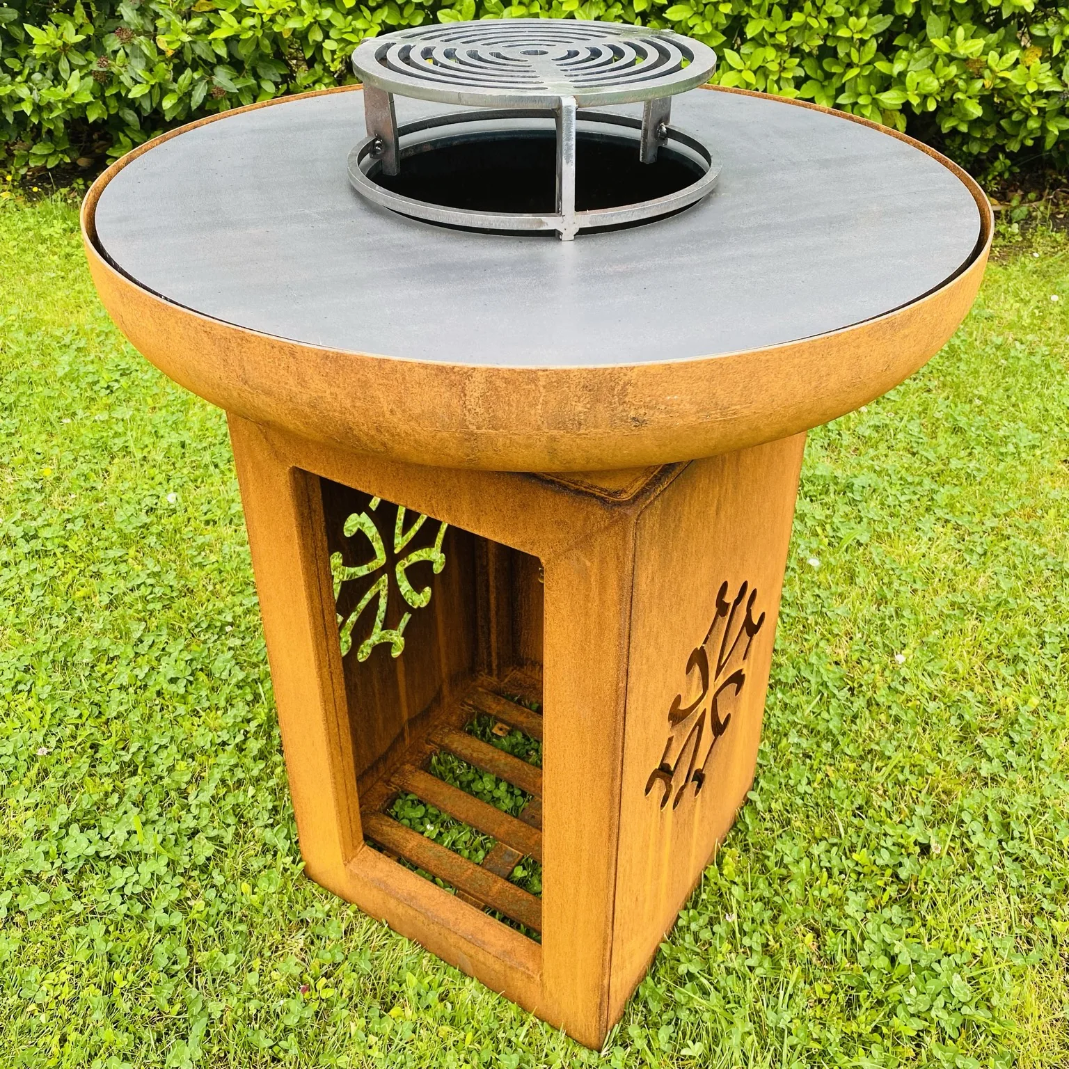 Corten support fixe